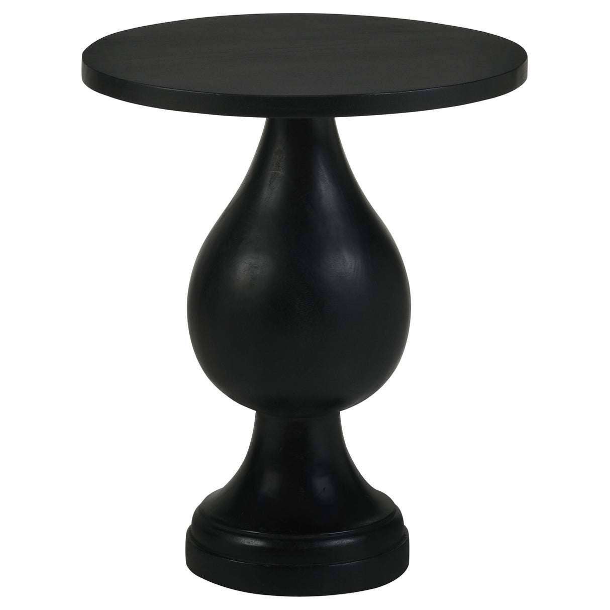 Furniture City Houma - Coaster - Dianella Round Pedestal Base Accent Side Table Black Stain - 915108