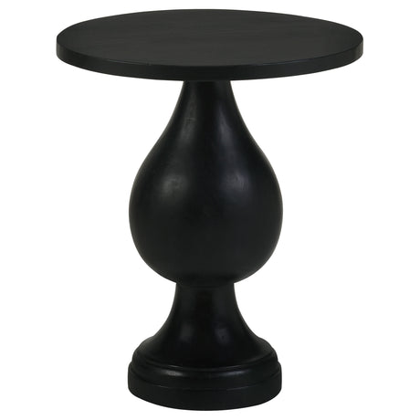 Furniture City Houma - Coaster - Dianella Round Pedestal Base Accent Side Table Black Stain - 915108