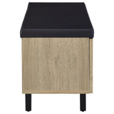 Brixton 2-door Padded Entryway Shoe Storage Bench White Oak