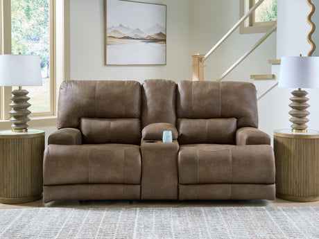 Furniture City Houma - Ashley Furniture - Beckley Place Living Room - 2 Seat PWR REC Sofa ADJ HDREST / Earth - PC9180247