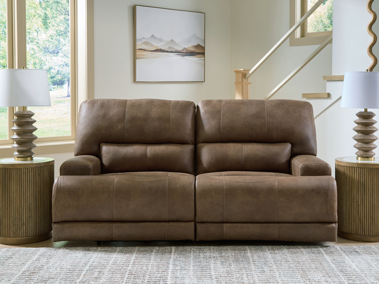 Furniture City Houma - Ashley Furniture - Beckley Place Living Room - 2 Seat PWR REC Sofa ADJ HDREST / Earth - PC9180247