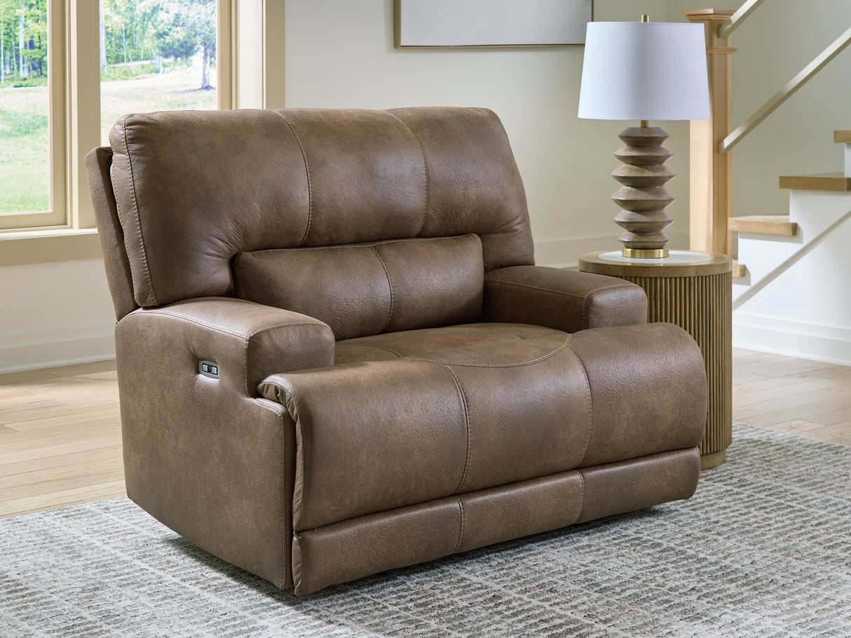 Furniture City Houma - Ashley Furniture - Beckley Place Living Room - PWR Recliner/ADJ Headrest / Earth - PC9180282