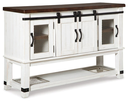 Valebeck - Dining Room Server - White / Brown