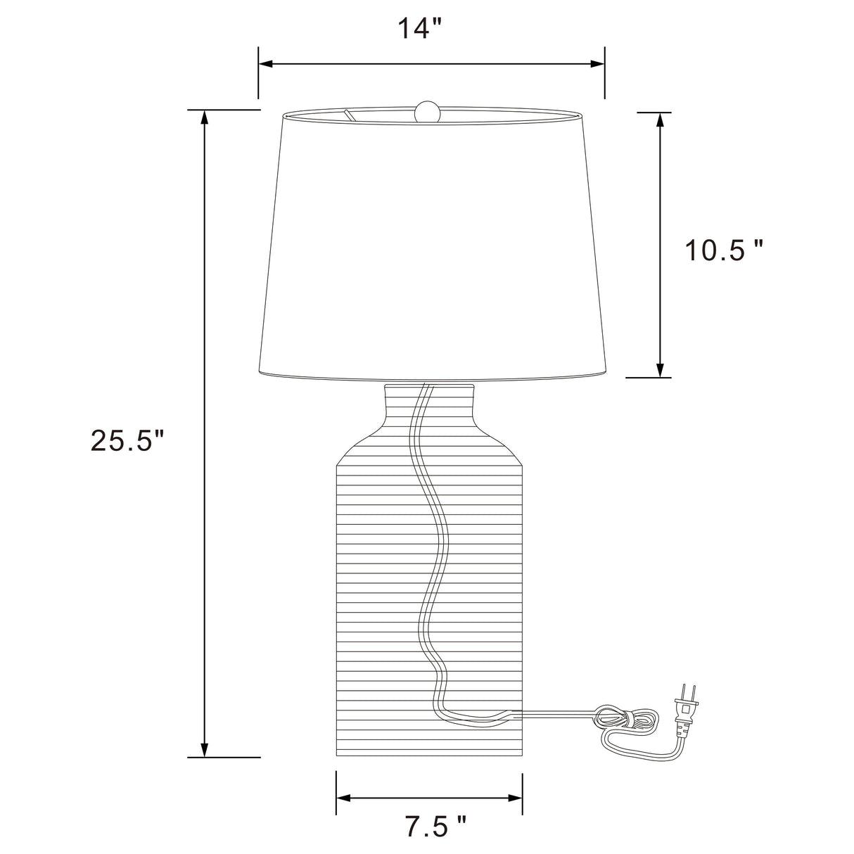 Nairobi Empire Shade Handwoven Rattan Table Lamp Natural