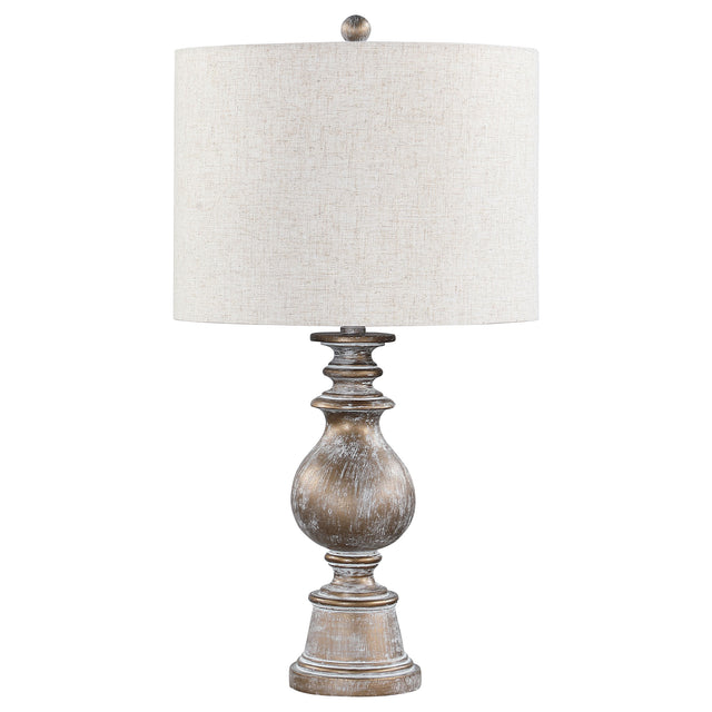 Furniture City Houma - Coaster - Brie 28-inch Drum Shade Urn Table Lamp Antique Gold - 920169