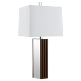 Furniture City Houma - Coaster - Elena 30-inch Square Tapered Mirrored Table Lamp Brown - 920177