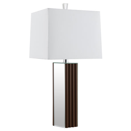 Furniture City Houma - Coaster - Elena 30-inch Square Tapered Mirrored Table Lamp Brown - 920177