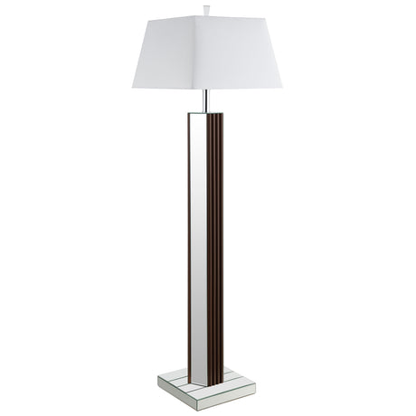 Furniture City Houma - Coaster - Elena 67-inch Square Tapered Mirrored Floor Lamp Brown - 920178