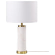 Furniture City Houma - Coaster - Lucius 25-inch Drum Shade Marble Body Table Lamp White - 920208