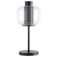 Furniture City Houma - Coaster - Ingrid 22-inch Glass Shade Bedside Table Lamp Black - 920211
