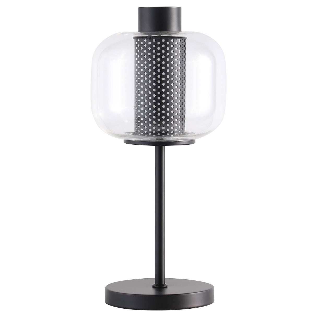 Furniture City Houma - Coaster - Ingrid 22-inch Glass Shade Bedside Table Lamp Black - 920211