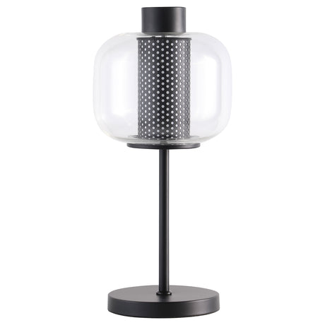 Furniture City Houma - Coaster - Ingrid 22-inch Glass Shade Bedside Table Lamp Black - 920211