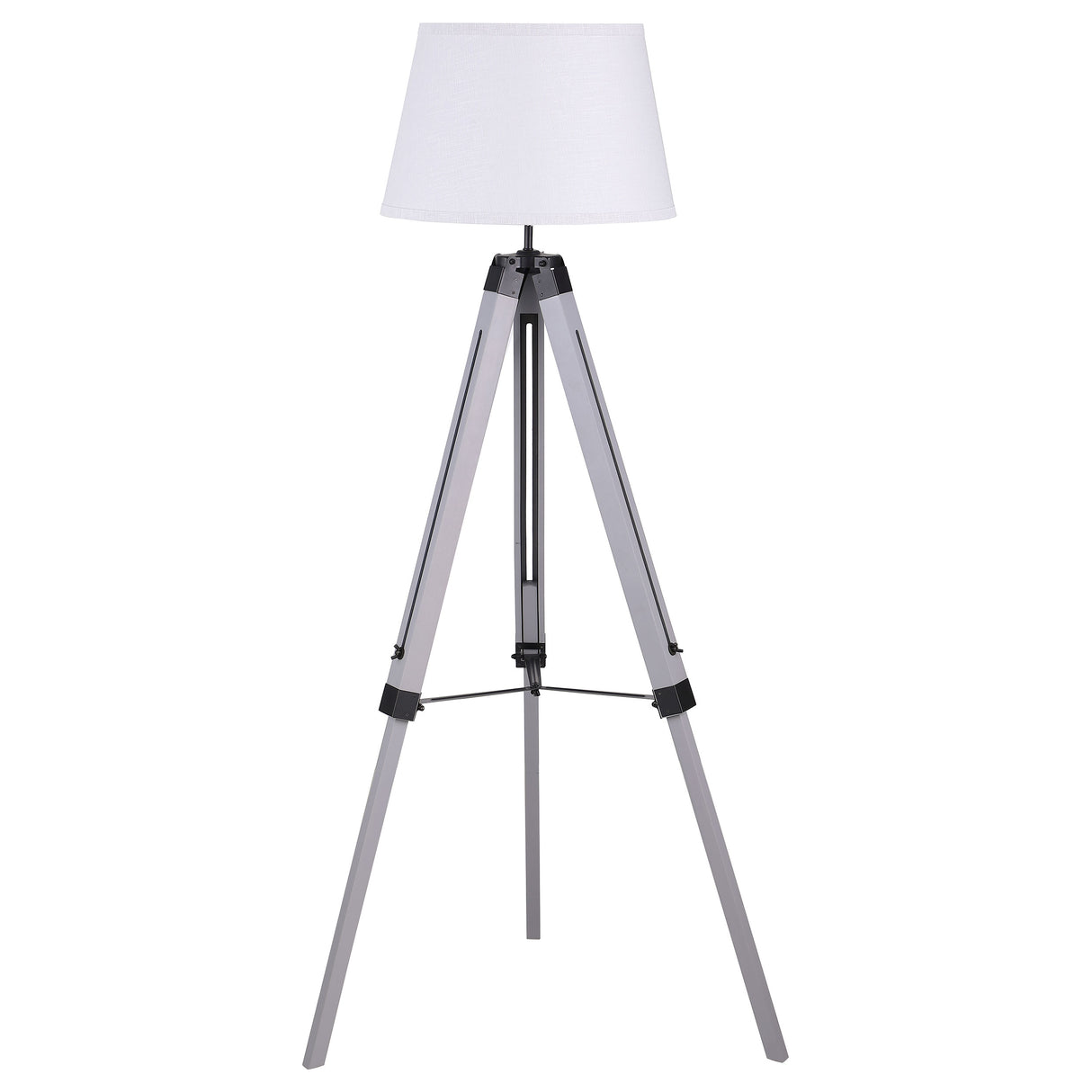 Furniture City Houma - Coaster - Dayton 56-inch Empire Shade Metal Tripod Floor Lamp Grey - 920212