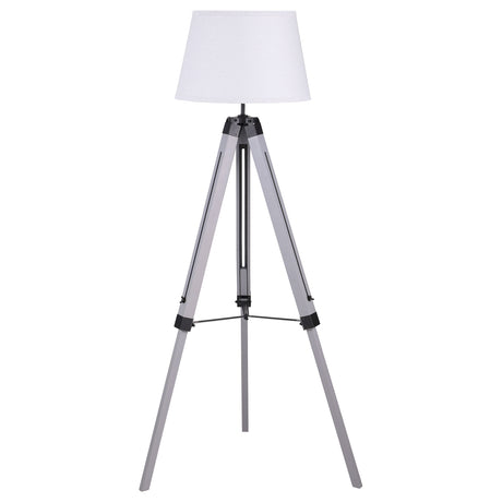 Furniture City Houma - Coaster - Dayton 56-inch Empire Shade Metal Tripod Floor Lamp Grey - 920212