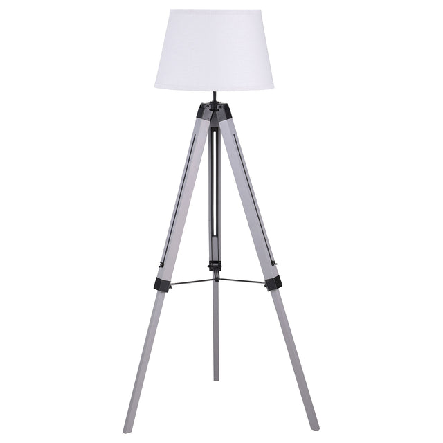 Furniture City Houma - Coaster - Dayton 56-inch Empire Shade Metal Tripod Floor Lamp Grey - 920212