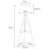 Dayton 56-inch Empire Shade Metal Tripod Floor Lamp Grey