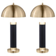 Furniture City Houma - Coaster - Conroe 28-inch Dome Shade Pillar Table Lamp Black (Set of 2) - 920229