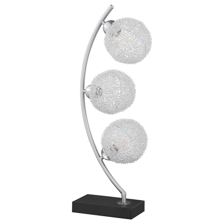 Furniture City Houma - Coaster - Claudia 30-inch Woven Spherical Metal Table Lamp Black - 920233