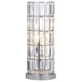Furniture City Houma - Coaster - Wanda 20-inch Crystal Shade Bedside Table Lamp Silver - 920235