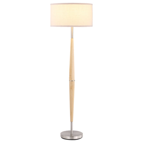 Furniture City Houma - Coaster - Flanary 58-inch Drum Shade Tapered Floor Lamp Natural - 920239