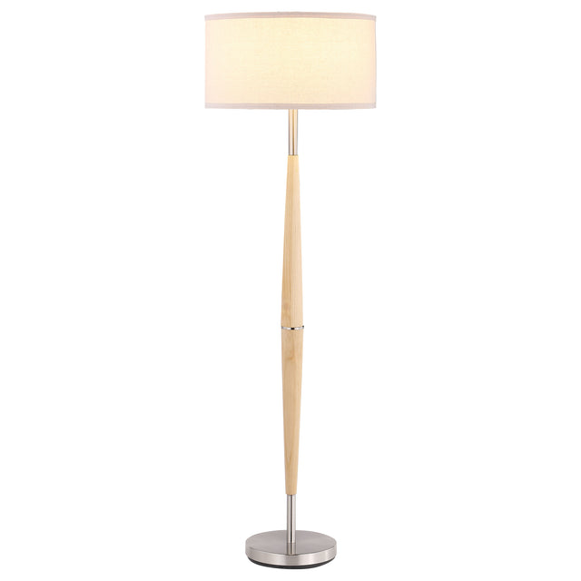 Furniture City Houma - Coaster - Flanary 58-inch Drum Shade Tapered Floor Lamp Natural - 920239