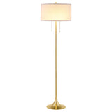 Furniture City Houma - Coaster - Elmira 65-inch Drum Shade Metal Floor Lamp Gold - 920240