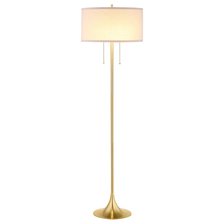 Furniture City Houma - Coaster - Elmira 65-inch Drum Shade Metal Floor Lamp Gold - 920240