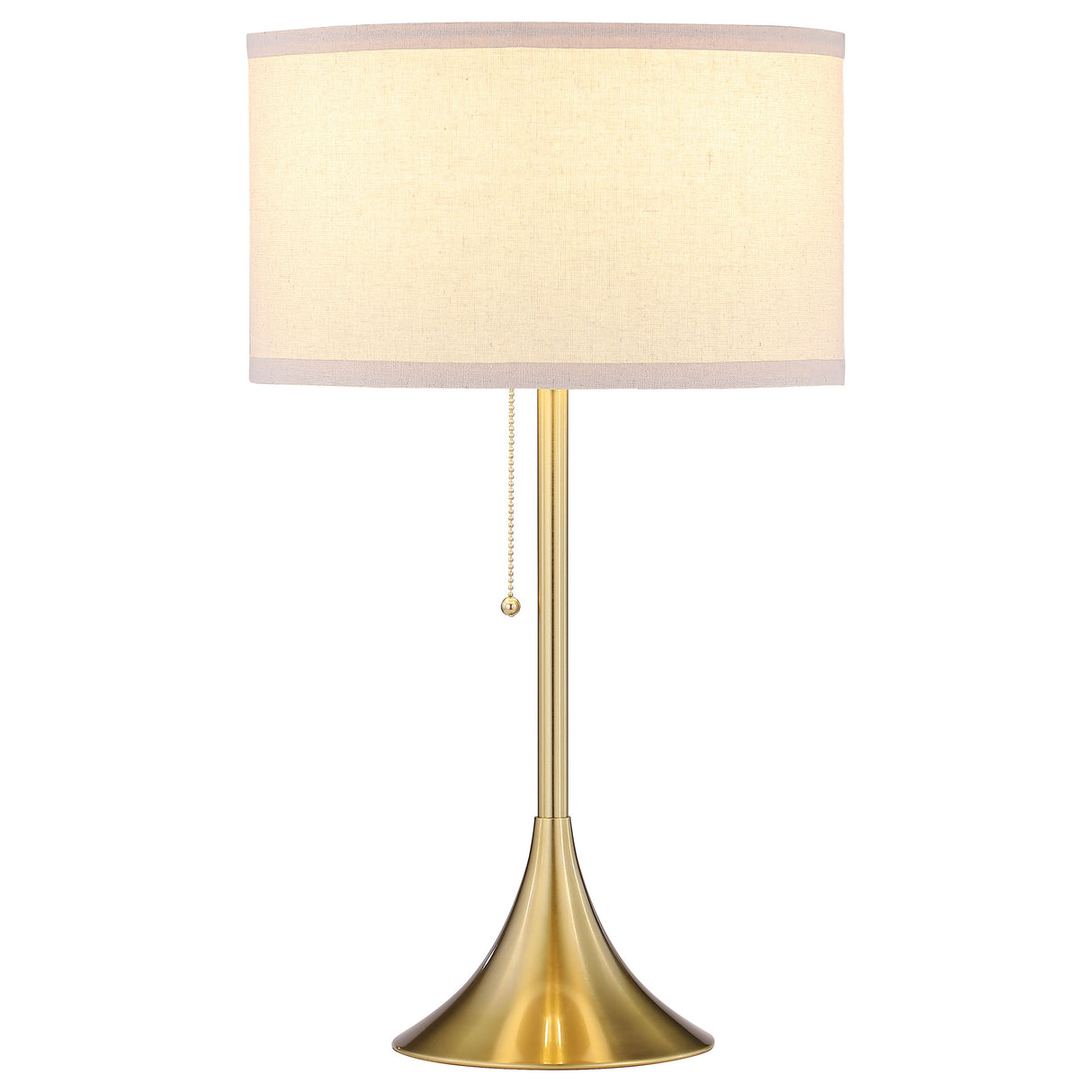 Furniture City Houma - Coaster - Elmira 24-inch Drum Shade Metal Table Lamp Gold - 920241