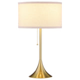 Furniture City Houma - Coaster - Elmira 24-inch Drum Shade Metal Table Lamp Gold - 920241
