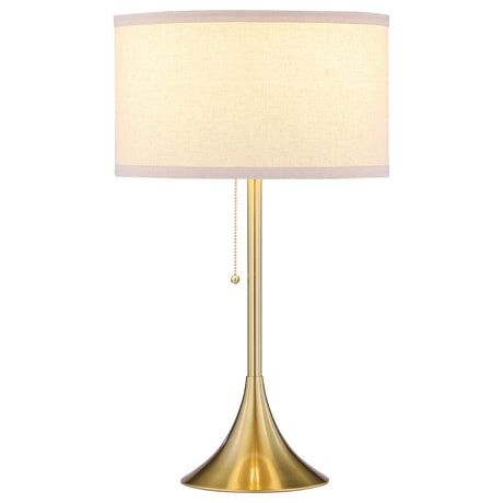Furniture City Houma - Coaster - Elmira 24-inch Drum Shade Metal Table Lamp Gold - 920241