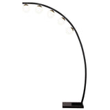Furniture City Houma - Coaster - Cody 78-inch Spherical 5-light Arc Metal Floor Lamp Black - 920242