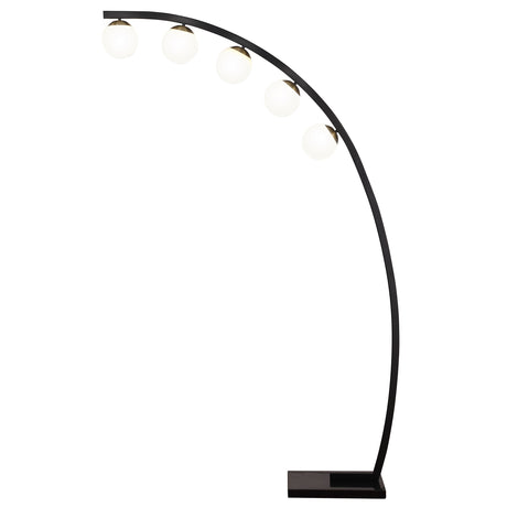 Furniture City Houma - Coaster - Cody 78-inch Spherical 5-light Arc Metal Floor Lamp Black - 920242