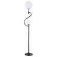 Furniture City Houma - Coaster - Dacki 69-inch Dual Spherical Bulb Metal Floor Lamp Black - 920243
