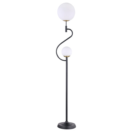 Furniture City Houma - Coaster - Dacki 69-inch Dual Spherical Bulb Metal Floor Lamp Black - 920243