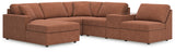 Furniture City Houma - Ashley Furniture - Modmax Sectional - RAF 6-Piece Sectional with Chaise / Spice - 92102S21