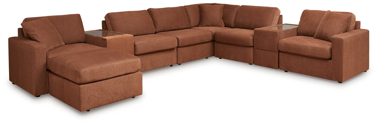 Furniture City Houma - Ashley Furniture - Modmax 8-Piece Sectional and Ottoman - 8-Piece Sectional and Ottoman / Ink - 92121U3