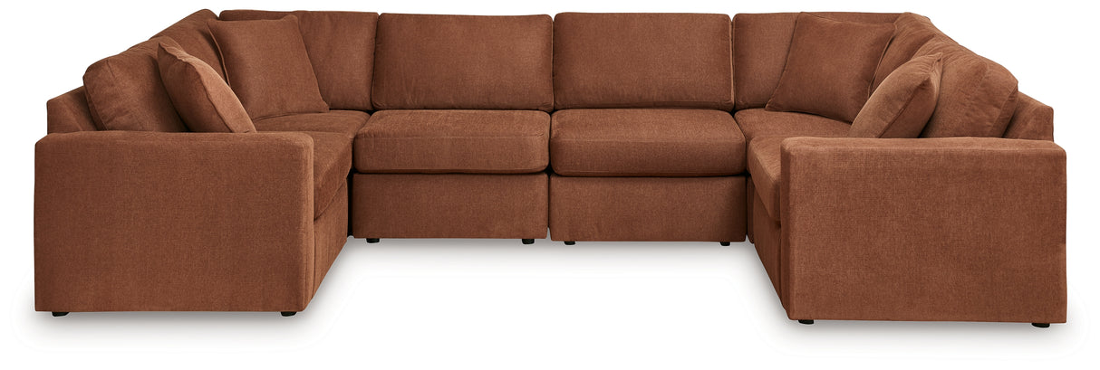 Furniture City Houma - Ashley Furniture - Modmax 6-Piece Sectional - RAF 6-Piece Sectional / Spice - 92102S8
