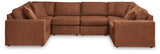 Furniture City Houma - Ashley Furniture - Modmax 6-Piece Sectional - RAF 6-Piece Sectional / Spice - 92102S8