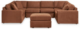 Furniture City Houma - Ashley Furniture - Modmax 6-Piece Sectional and Ottoman - 6-Piece Sectional and Ottoman / Spice - 92102U18