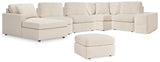 Furniture City Houma - Ashley Furniture - Modmax 6-Piece Sectional with Chaise and Ottoman - 6-Piece Sectional with Chaise and Ottoman / Oyster - 92103U6