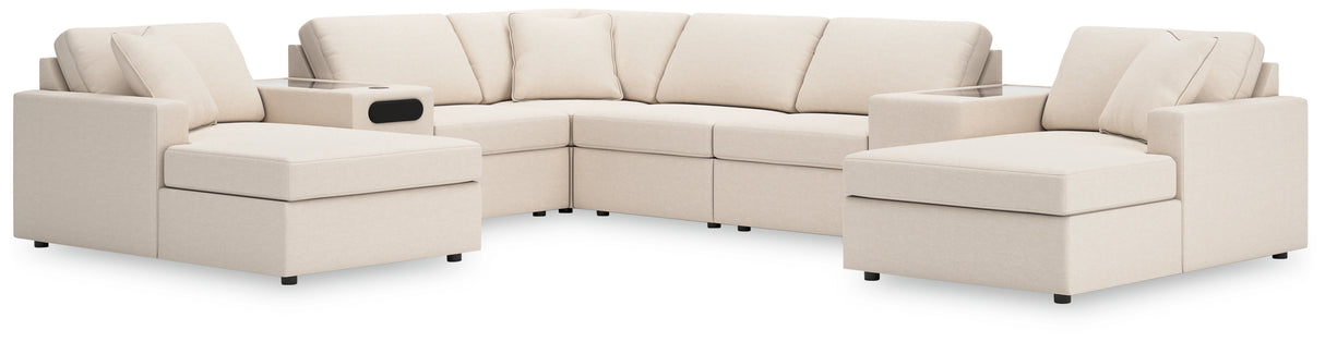 Furniture City Houma - Ashley Furniture - Modmax Sectional - RAF 8-Piece Sectional with Chaise / Oyster - 92103S31
