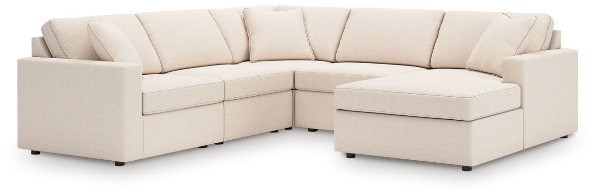 Furniture City Houma - Ashley Furniture - Modmax 5-Piece Sectional with Chaise - RAF 5-Piece Sectional with Chaise / Oyster - 92103S68