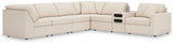 Furniture City Houma - Ashley Furniture - Modmax Sectional - 7-Piece Sectional with Audio Console / Oyster - 92103S34