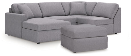 Modmax 4-Piece Sectional and Oversized Accent Ottoman