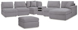 Furniture City Houma - Ashley Furniture - Modmax 6-Piece Sectional with Chaise and Ottoman - 6-Piece Sectional with Chaise and Ottoman / Granite - 92104U10