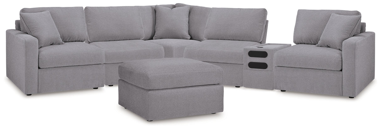 Furniture City Houma - Ashley Furniture - Modmax 6-Piece Sectional and Oversized Accent Ottoman - 6-Piece Sectional and Oversized Accent Ottoman - 92104U25