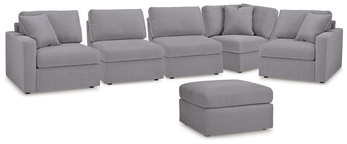 Furniture City Houma - Ashley Furniture - Modmax 5-Piece Sectional and Ottoman - 5-Piece Sectional and Ottoman / Granite - 92104U14
