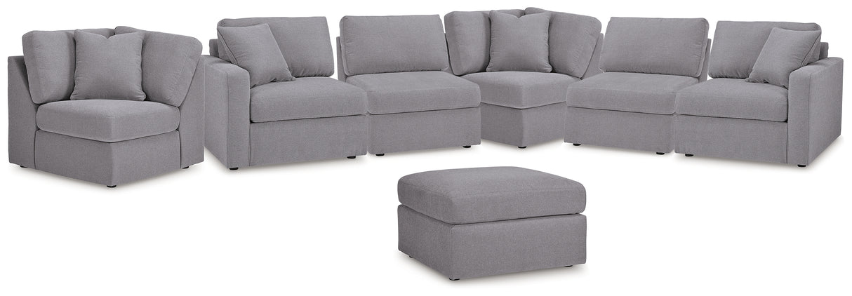 Furniture City Houma - Ashley Furniture - Modmax 6-Piece Sectional and Ottoman - 6-Piece Sectional and Ottoman / Granite - 92104U18
