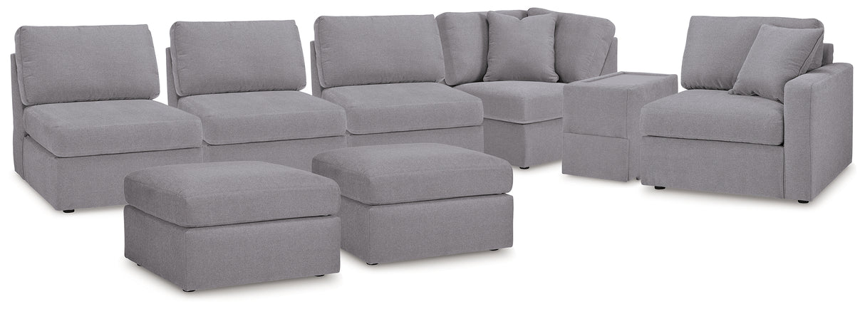 Furniture City Houma - Ashley Furniture - Modmax 6-Piece Sectional and 2 Ottomans - 6-Piece Sectional and 2 Ottomans / Granite - 92104U5