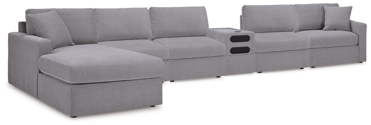 Furniture City Houma - Ashley Furniture - Modmax 6-Piece Sectional - 6-Piece Sectional / Granite - 92104U26